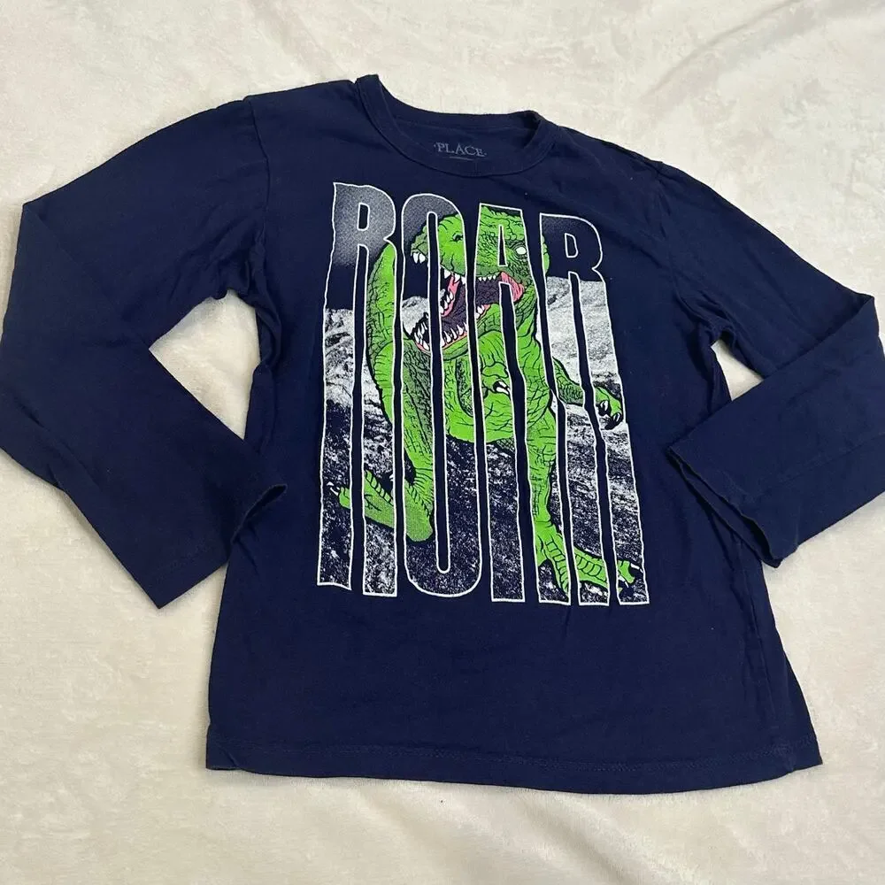 Children's Place Long Sleeve Graphic T-Shirt sz S (5/6) Long Sleeve Tee